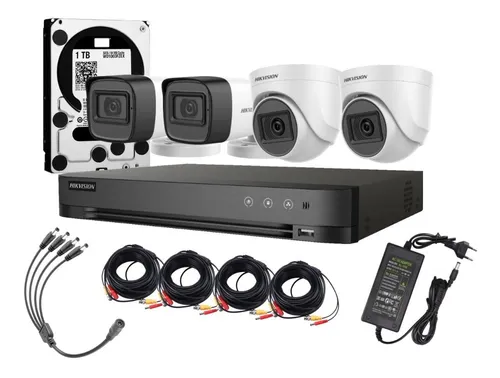 KIT 4CH HIKVISION TURBO HD 1080P